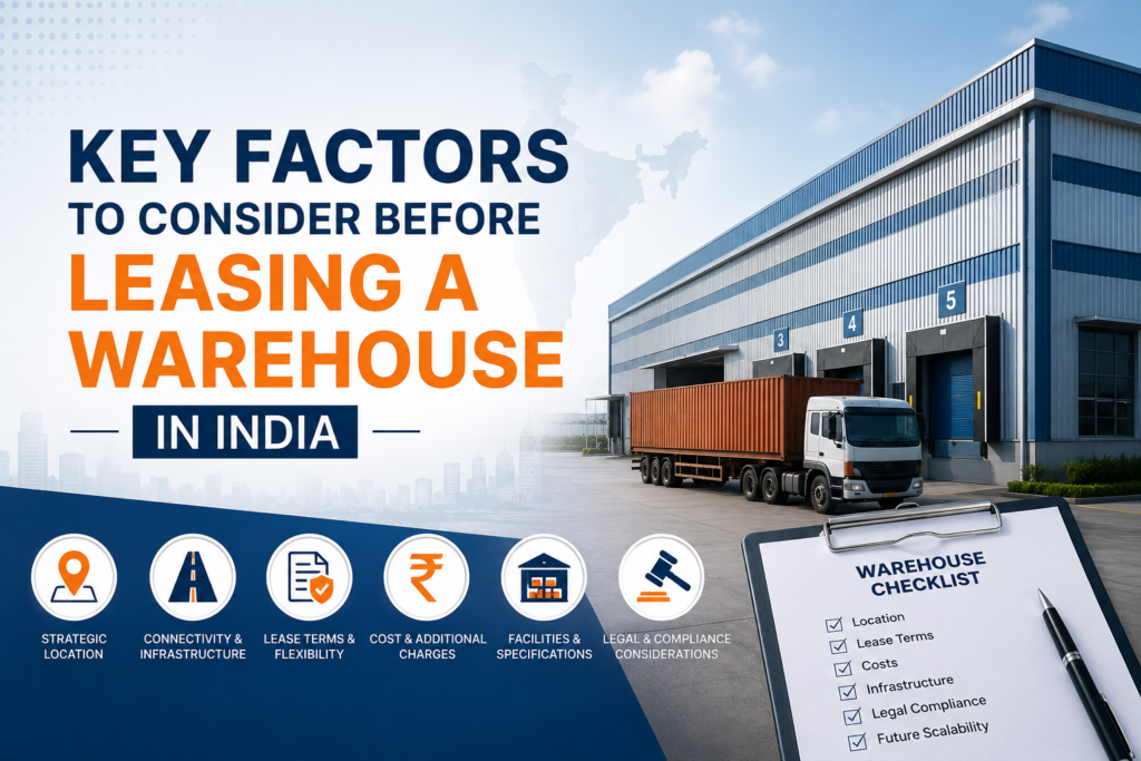 KEY FACTORS TO CONSIDER BEFORE LEASING A WAREHOUSE IN INDIA