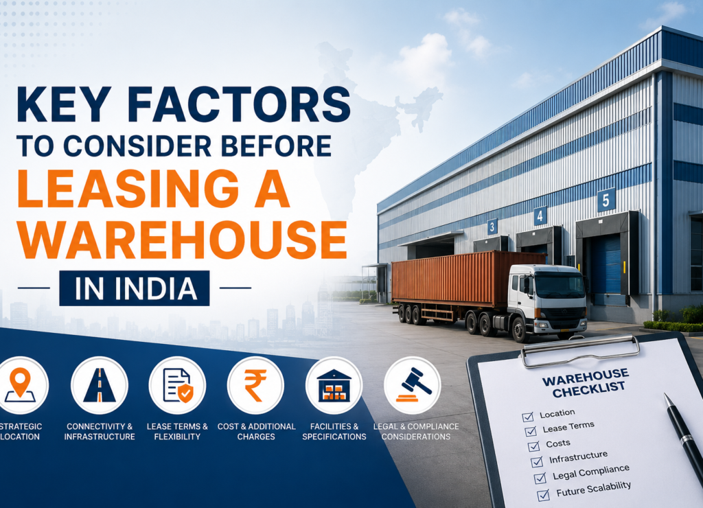 KEY FACTORS TO CONSIDER BEFORE LEASING A WAREHOUSE IN INDIA